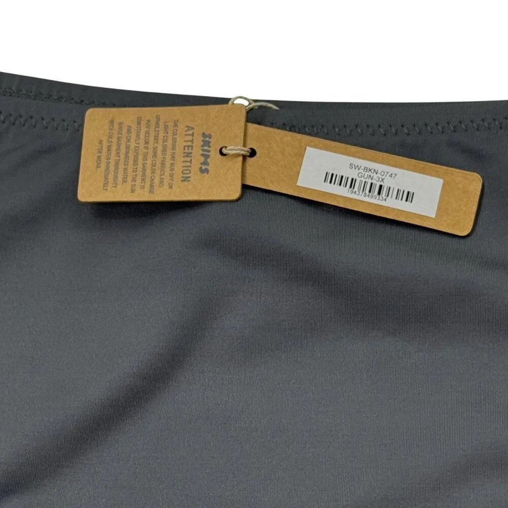SKIMS‎ Swim Cheeky Tanga Bottom Gunmetal 3X